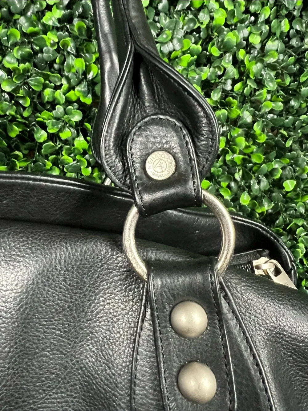RENATO ANGI | Italian Leather Satchel/Duffle Bag